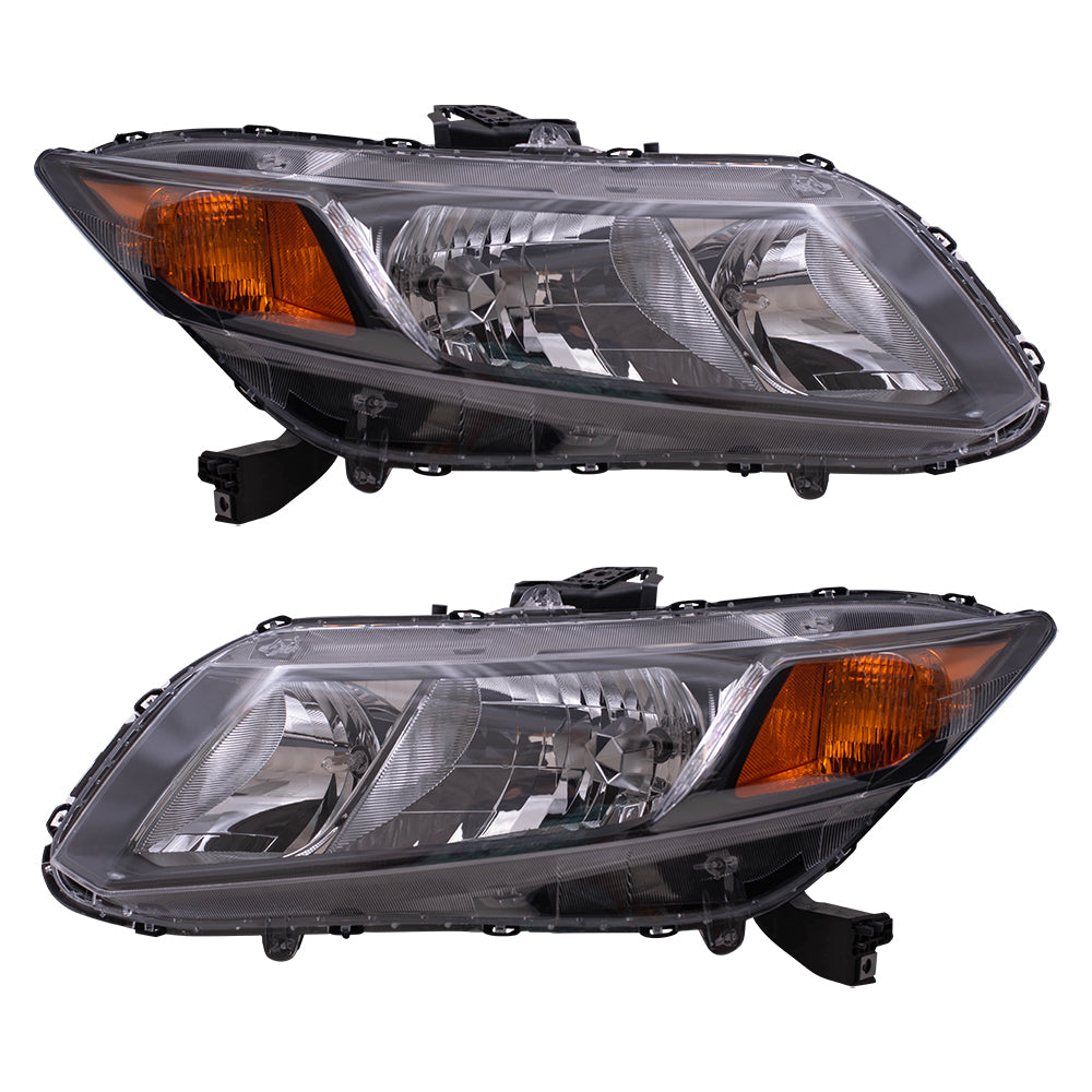 Headlight for 2012-2012 Civic Exc Hybrid 33150TR0A01 Set