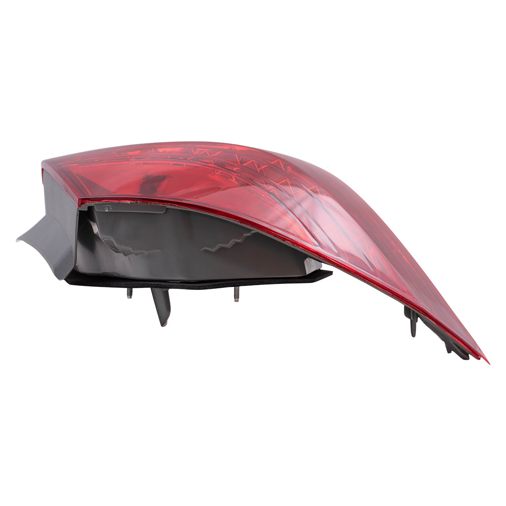 Brock Replacement Drivers Taillight Tail Lamp with Red Quarter Panel Mounted Lens Compatible with 06-07 Accord Sedan 33551SDAA32