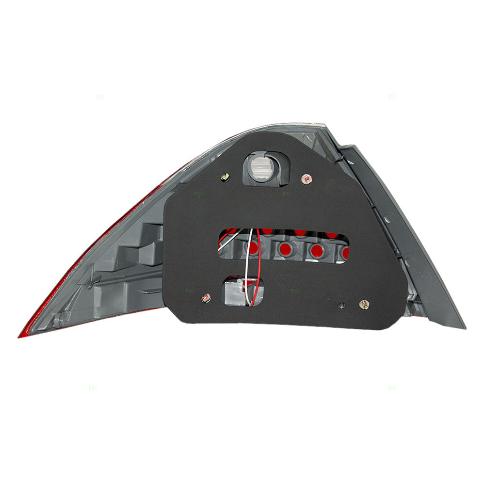 Brock Replacement Passengers Taillight Tail Lamp with & Red Lens Compatible with 06-07 Accord 33501SDRA01