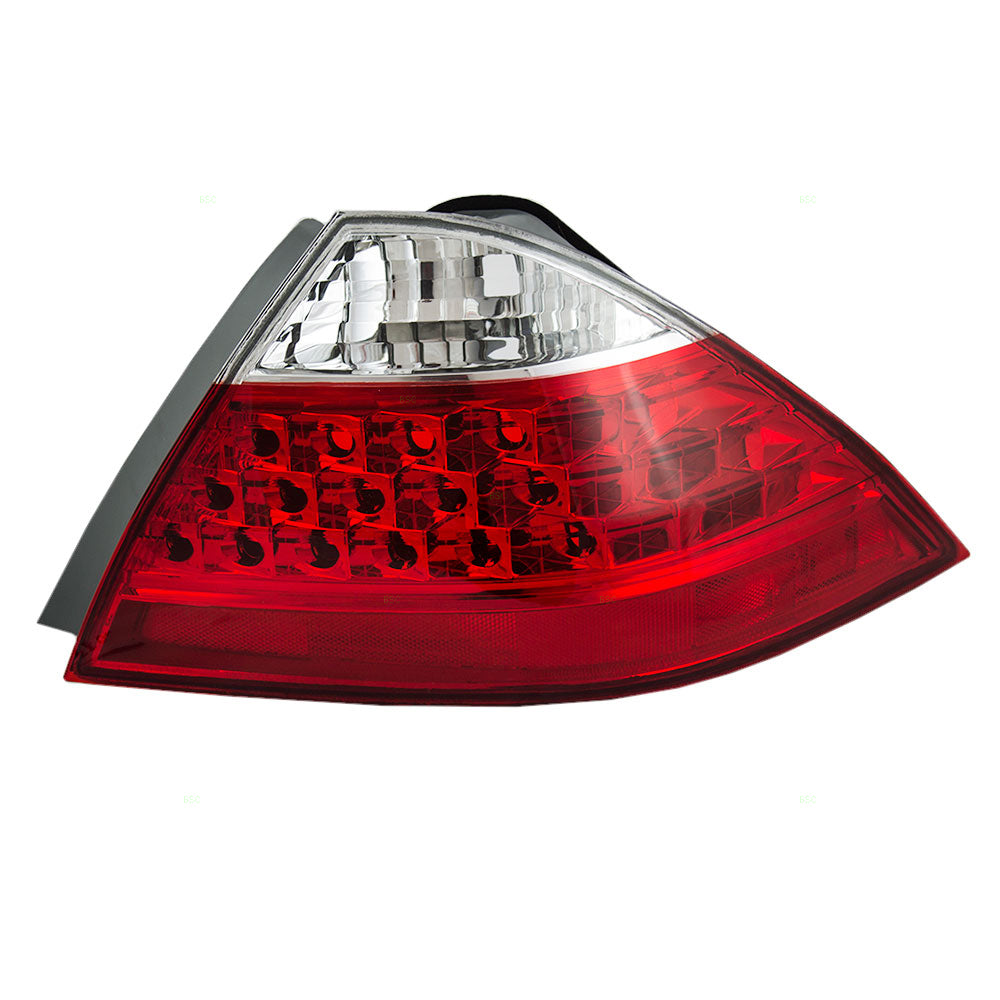 Brock Replacement Passengers Taillight Tail Lamp with & Red Lens Compatible with 06-07 Accord 33501SDRA01