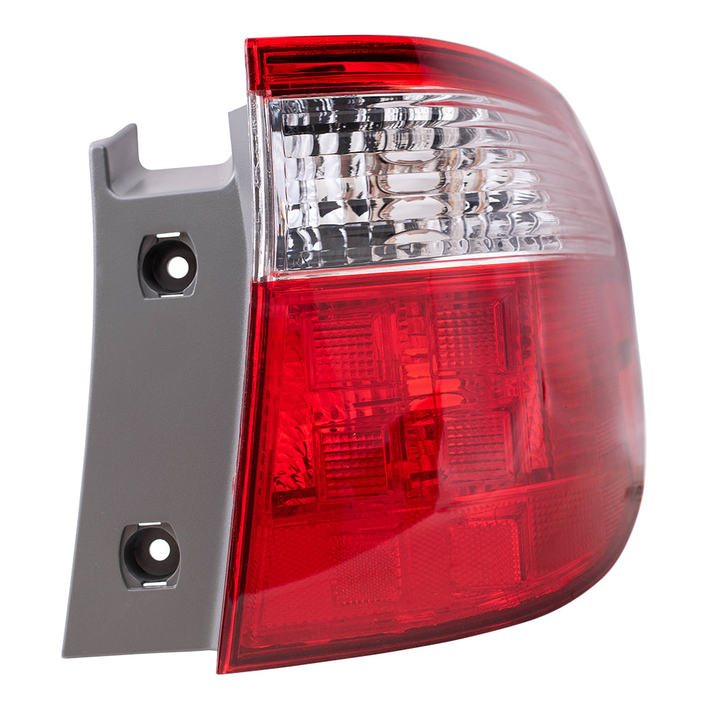 Brock Replacement Passengers Taillight Quarter Panel Mounted Tail Lamp Compatible with 05-07 Van 33501SHJA11