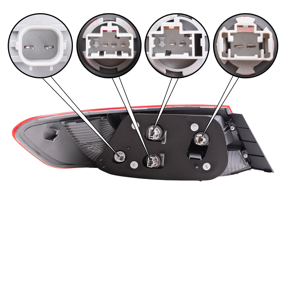 Tail Light for 2013-2015 Accord Coupe for 33550T3LA01 Set