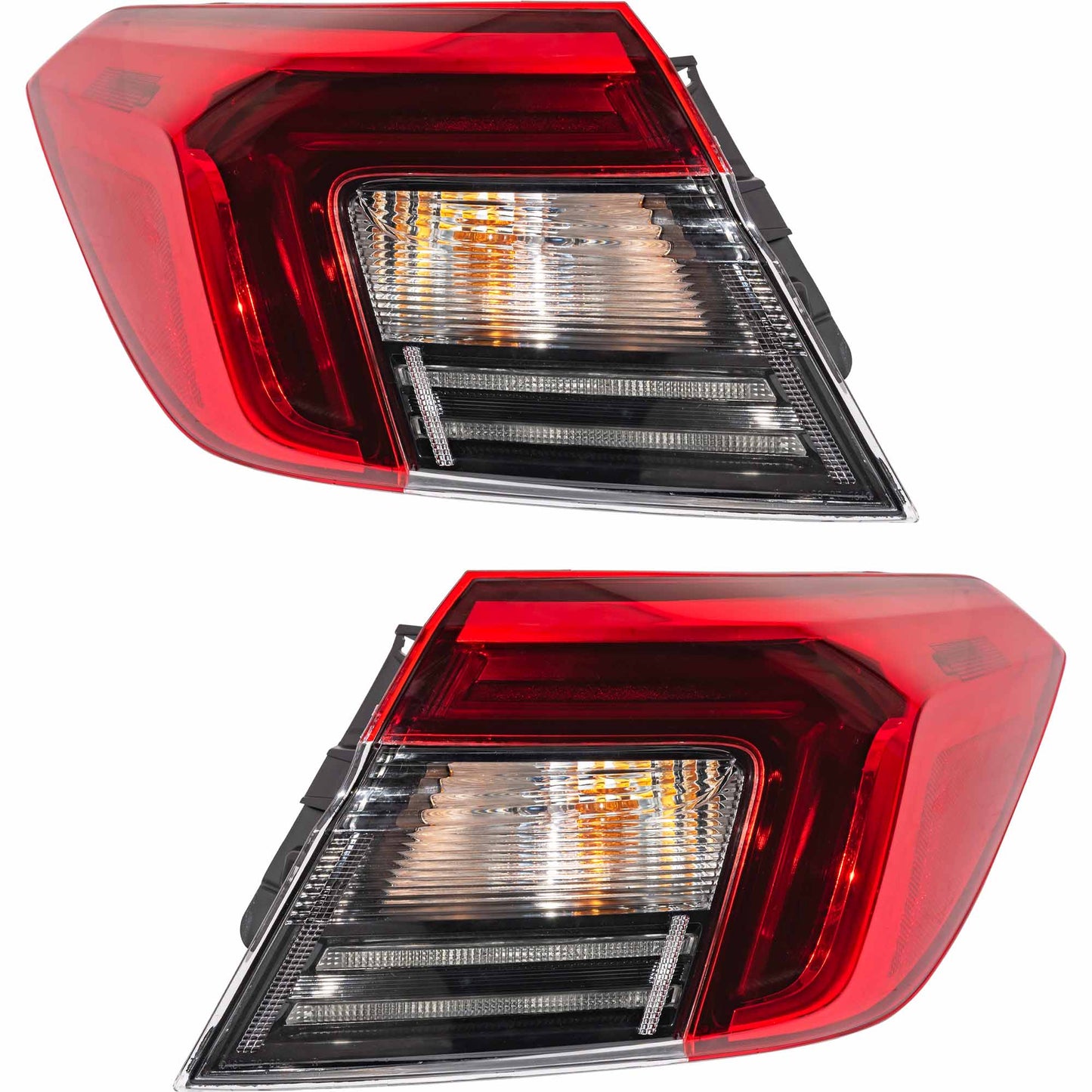 Brock Driver Side Left Passenger Side Right Combination Tail Light Assembly Body Mounted Set Compatible with 2022-2024 Honda Civic Sedan 7222-0086LR