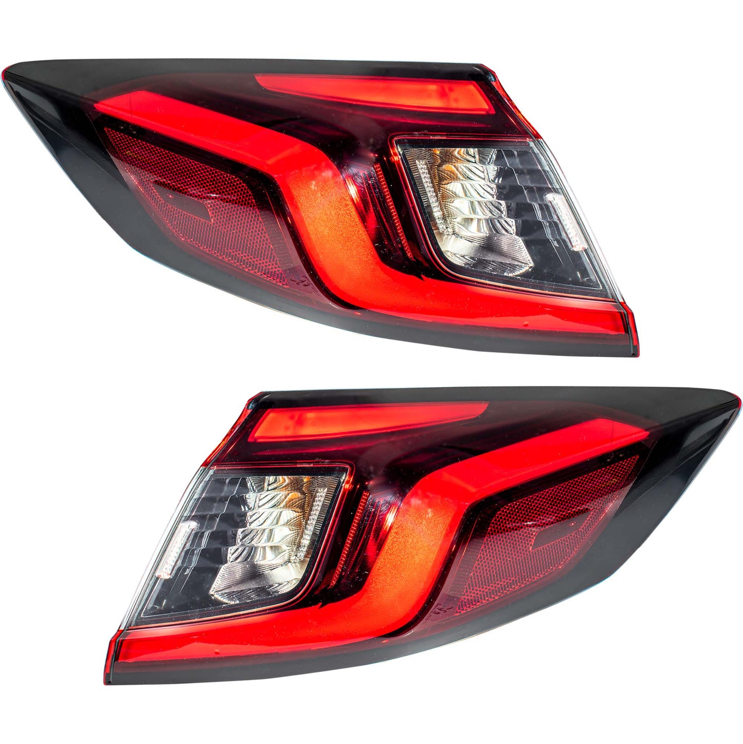 Brock 7222-0087LR Driver Side Left Passenger Side Right Combination Tail Light Assembly Set Body Mounted Compatible with 2022-2024 Honda Civic Hatchback 2023-2024 Honda Civic Type R