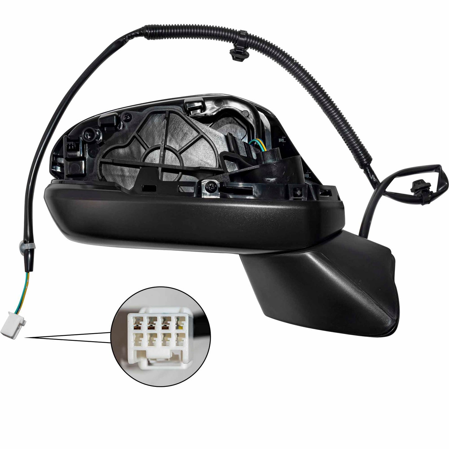 Brock Driver Side Left Passenger Side Right Power Door Mirror Set Paint to Match Black Without Blind Spot Detection-Heat-Turn Signal Light Compatible with 2023-2025 Honda HR-V LX 7331-0005LR