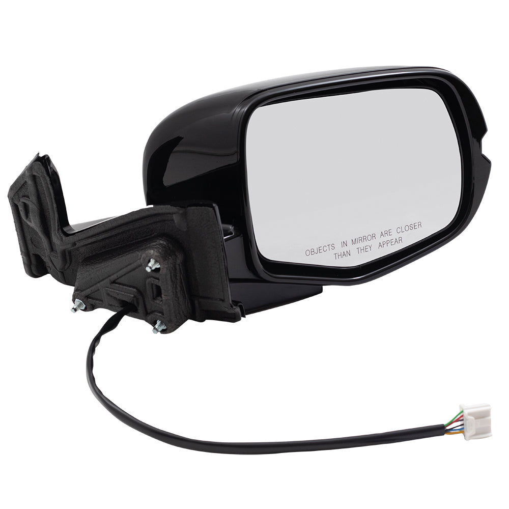 Brock Aftermarket Replacement Passenger Right Power Door Mirror Assembly Paint To Match Black Manual Folding With Heat-Memory Without Signal-Auto Dimming-Side View Camera