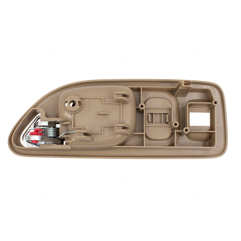 Brock Replacement Passengers Front Inside Interior Door Handle Beige & Chrome Compatible with Accord Sedan Wagon 72125-SV4-003ZE