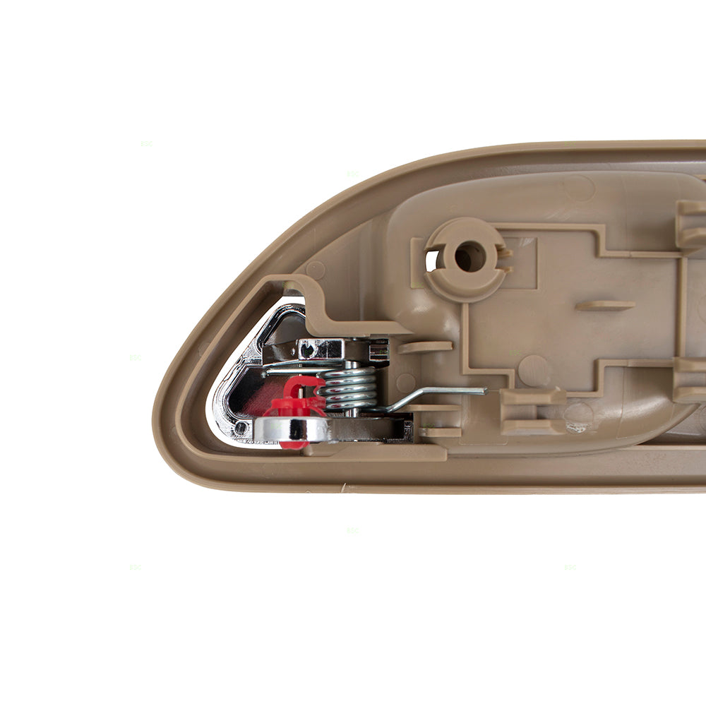 Brock Replacement Passengers Front Inside Interior Door Handle Beige & Chrome Compatible with Accord Sedan Wagon 72125-SV4-003ZE