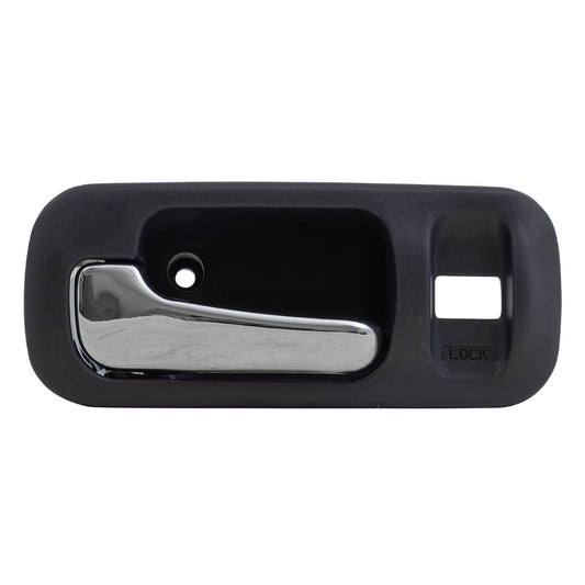 Brock Replacement Drivers Front Inside Interior Door Handle Gray Bezel w/ Chrome Handle Compatible with 1997-2001 CR-V 72164-S10-A11ZA HO1352139