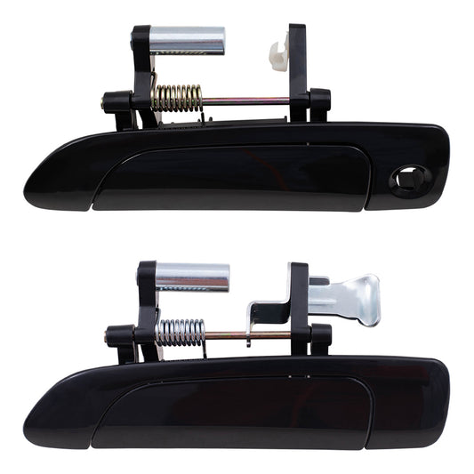 Brock Replacement Drivers Outside Door Handles Replacement for 2001-2005 Civic Sedan Front and Rear Set