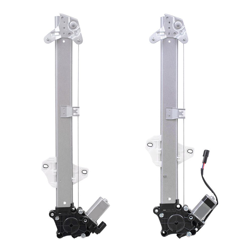 Brock Replacement Front and Rear Driver Side Power Window Regulators with Motor-6 Pin Connector Compatible with 2017-2020 CR-V & 2020 CR-V Hybrid