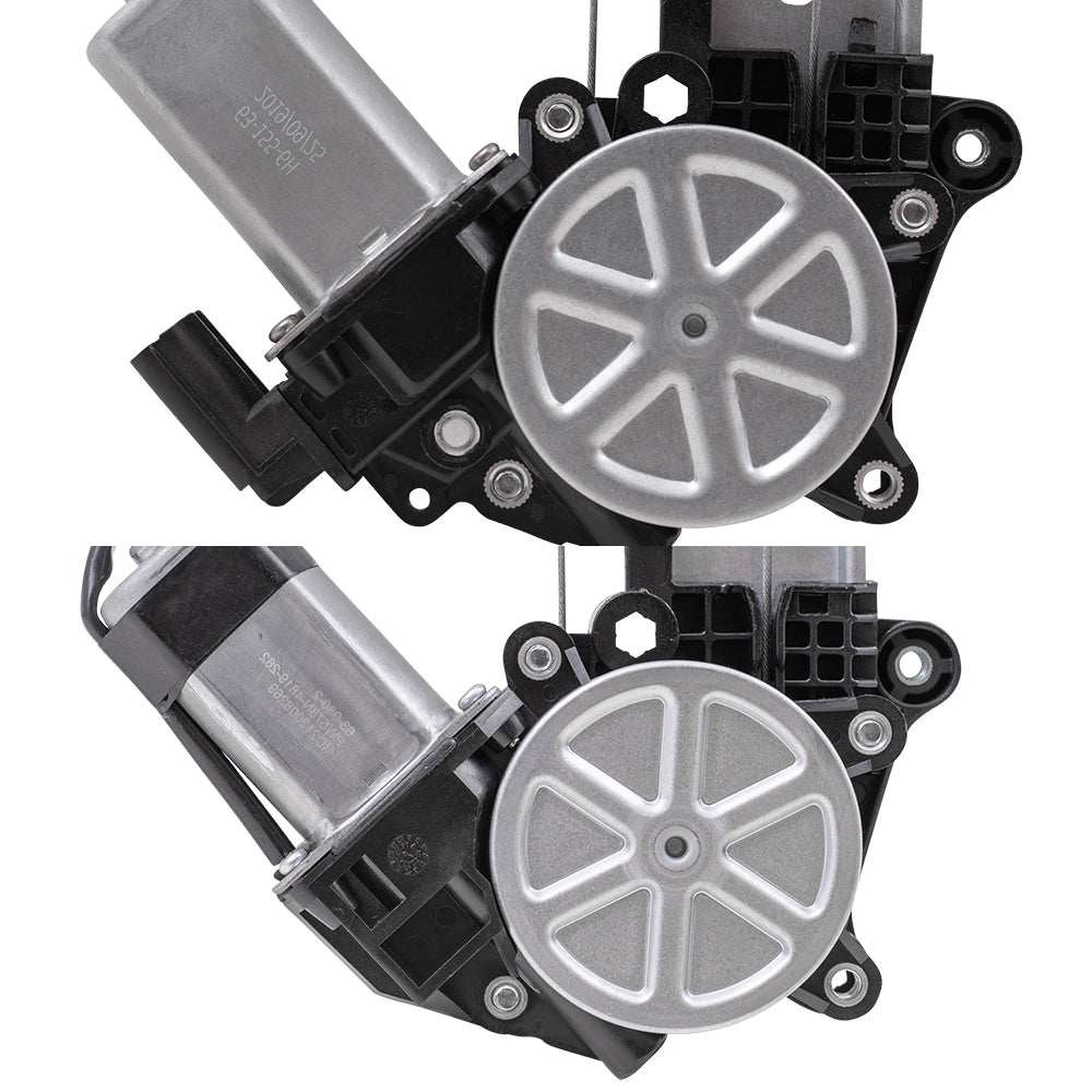 Brock Replacement Front and Rear Driver Side Power Window Regulators with Motor-6 Pin Connector Compatible with 2017-2020 CR-V & 2020 CR-V Hybrid