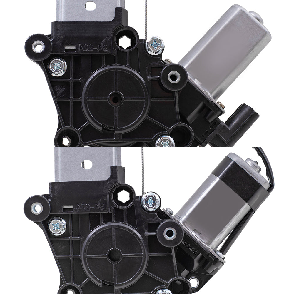 Brock Replacement Front and Rear Driver Side Power Window Regulators with Motor-6 Pin Connector Compatible with 2017-2020 CR-V & 2020 CR-V Hybrid