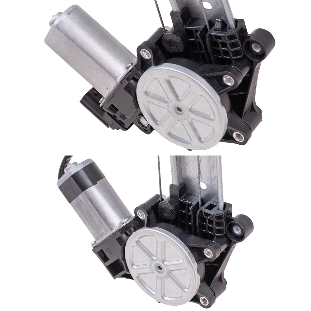 Brock Replacement Front and Rear Driver Side Power Window Regulators with Motor-6 Pin Connector Compatible with 2017-2020 CR-V & 2020 CR-V Hybrid