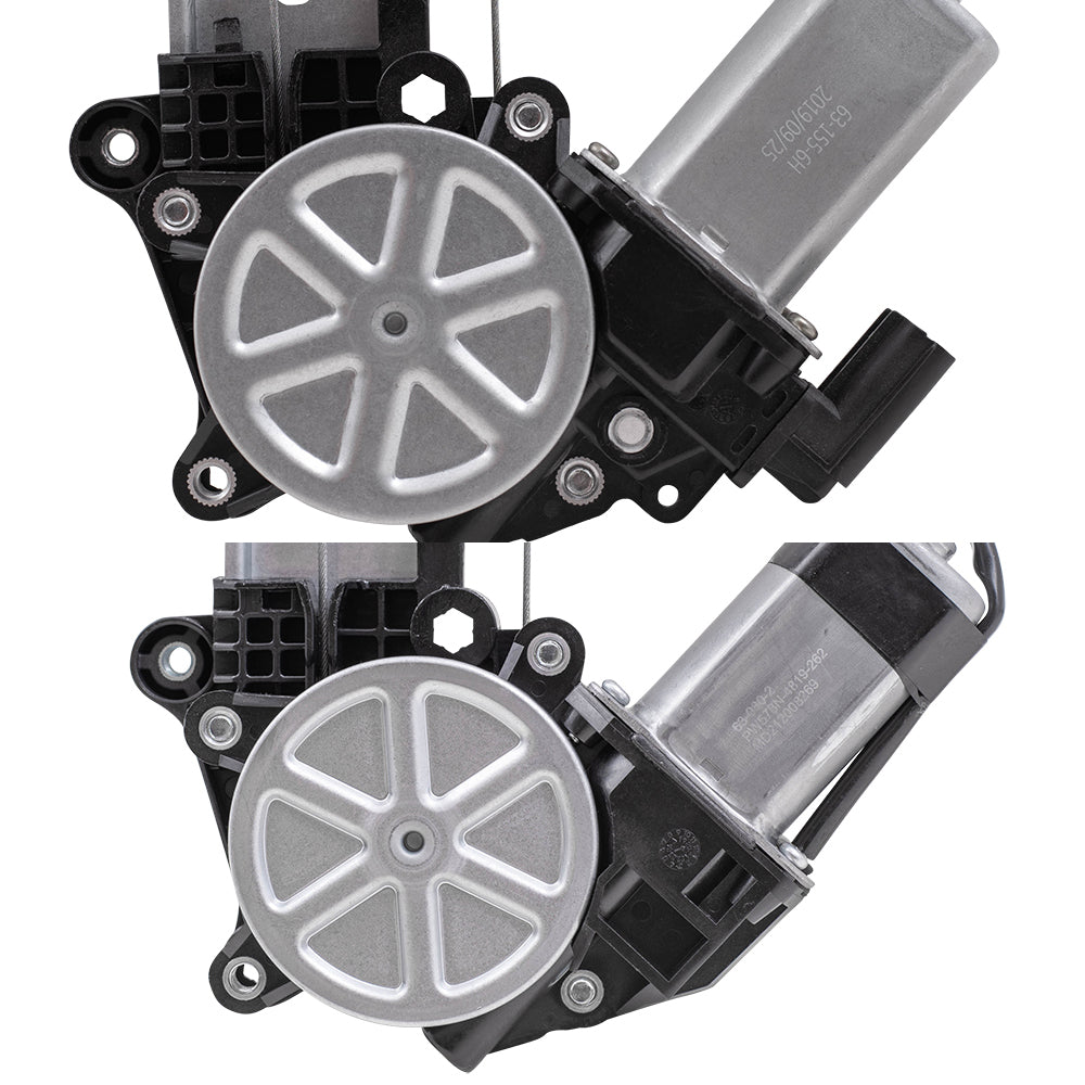 Brock Replacement Front and Rear Passenger Side Power Window Regulators with Motor-6 Pin Connector Compatible with 2017-2020 CR-V & 2020 CR-V Hybrid