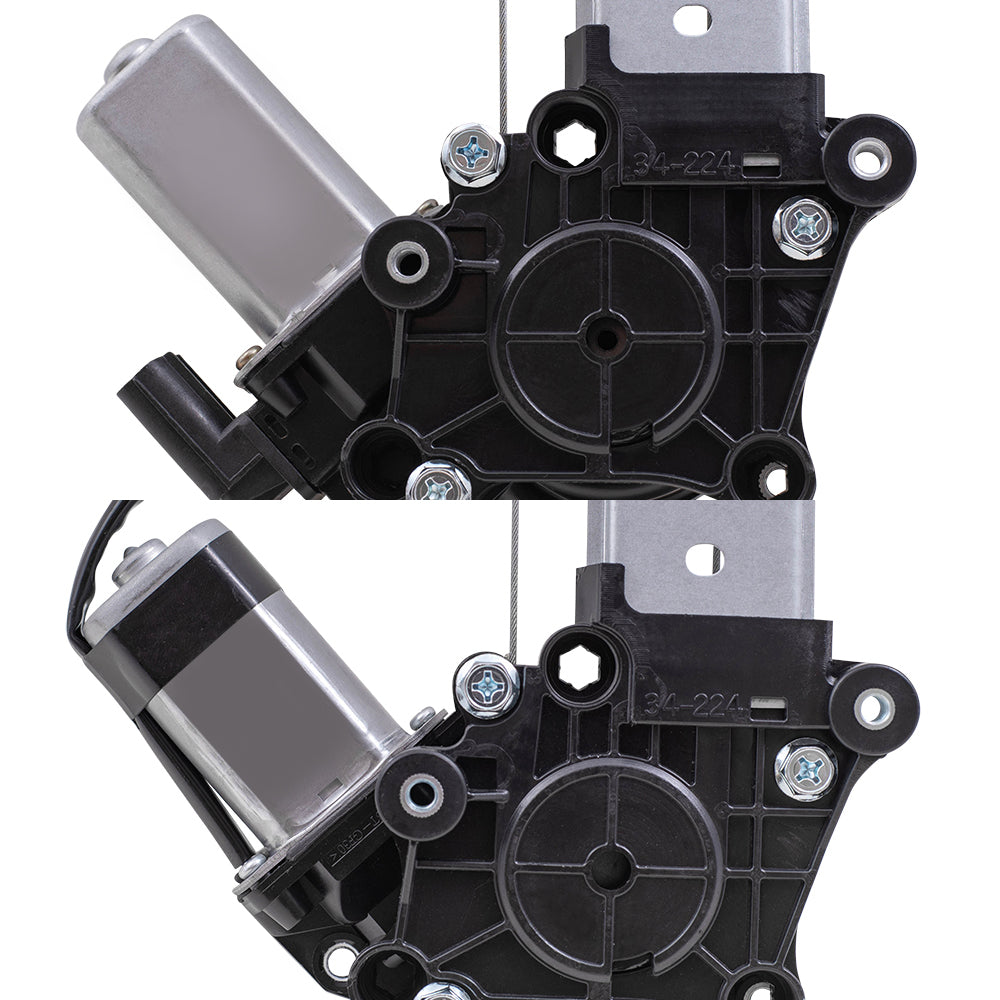 Brock Replacement Front and Rear Passenger Side Power Window Regulators with Motor-6 Pin Connector Compatible with 2017-2020 CR-V & 2020 CR-V Hybrid