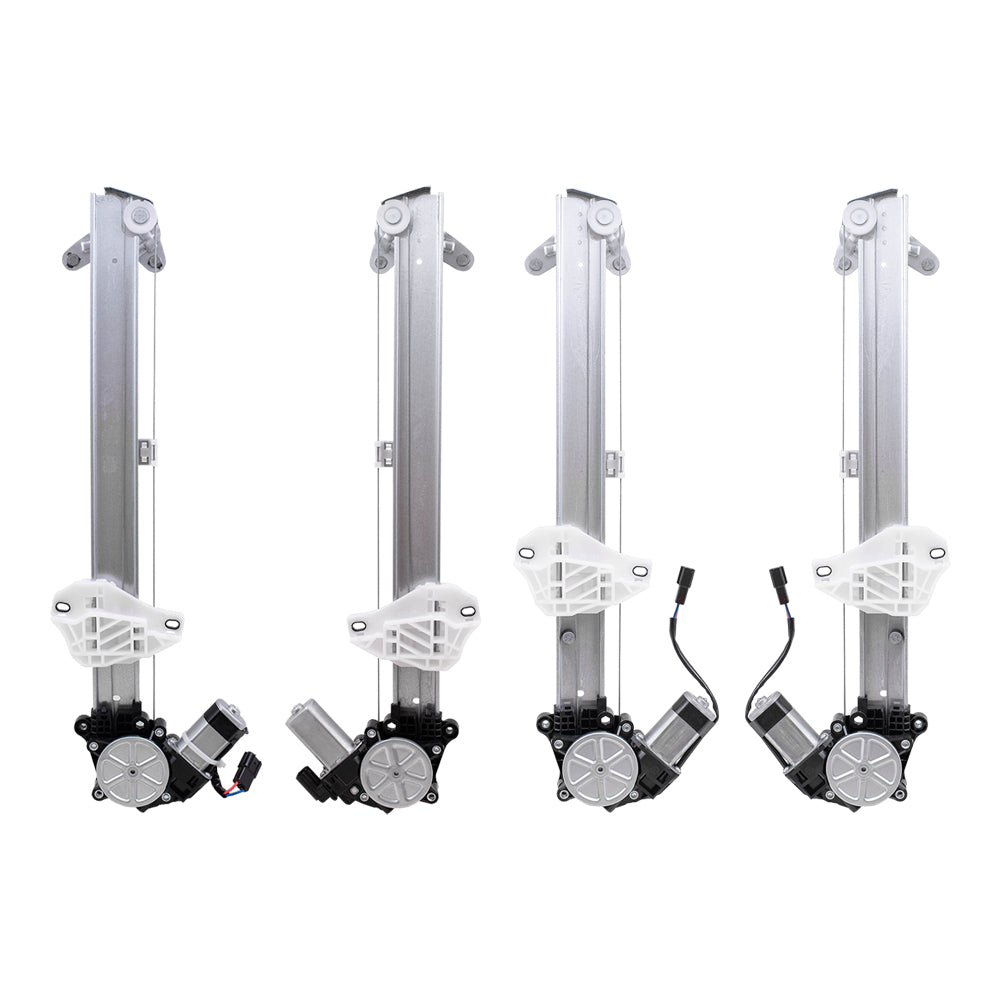 Brock Replacement Driver and Passenger Side Front and Rear Power Window Regulators with Motor 4 Piece Set Compatible with 2017-2020 CR-V LX & 2020 CR-V Hybrid LX