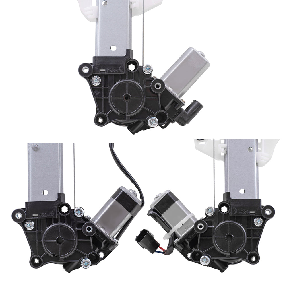 Brock Replacement Driver and Passenger Side Front and Rear Power Window Regulators with Motor 4 Piece Set Compatible with 2017-2020 CR-V LX & 2020 CR-V Hybrid LX