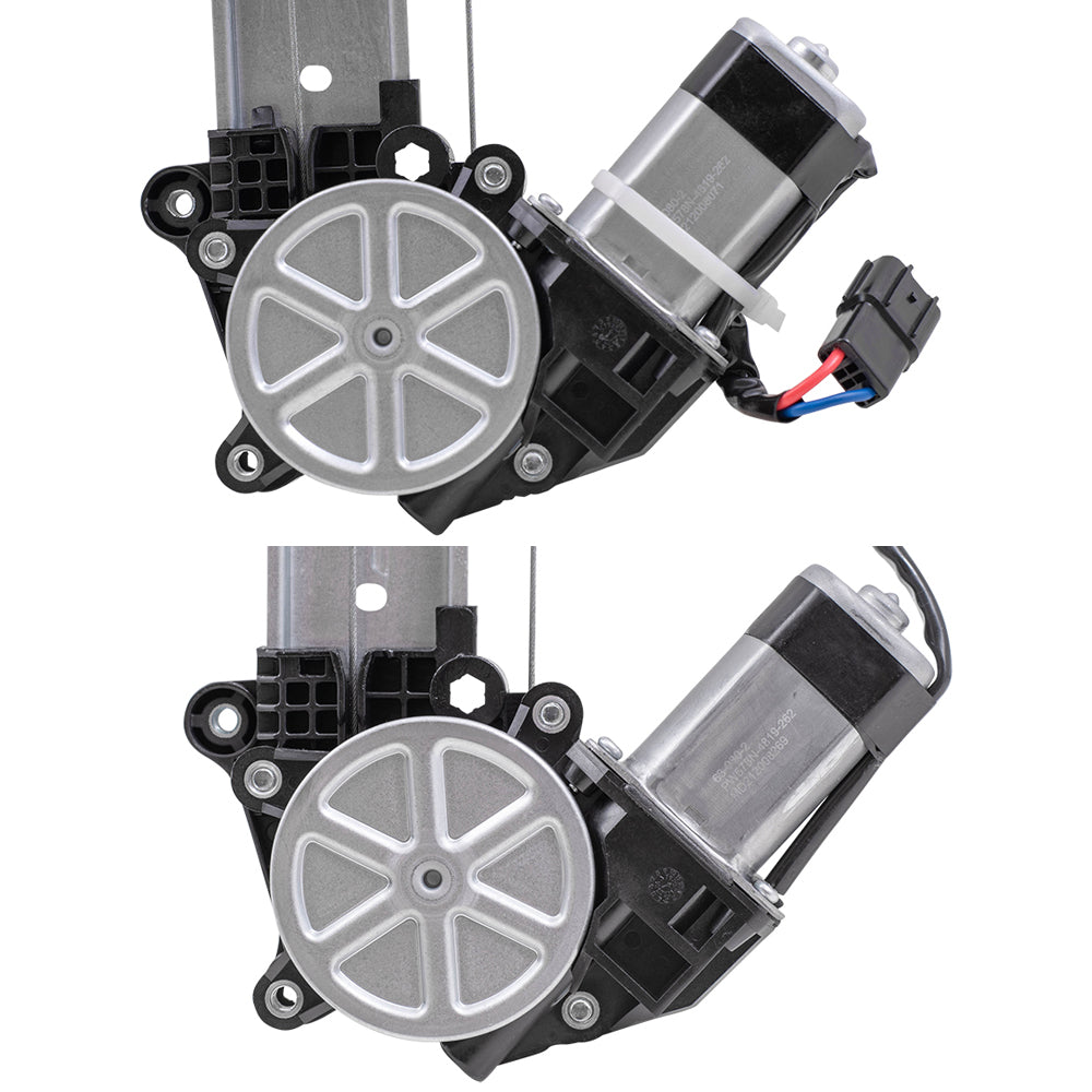 Brock Replacement Front and Rear Passenger Side Power Window Regulators with Motor-2 Pin Connector Compatible with 2017-2020 CR-V LX & 2020 CR-V Hybrid LX