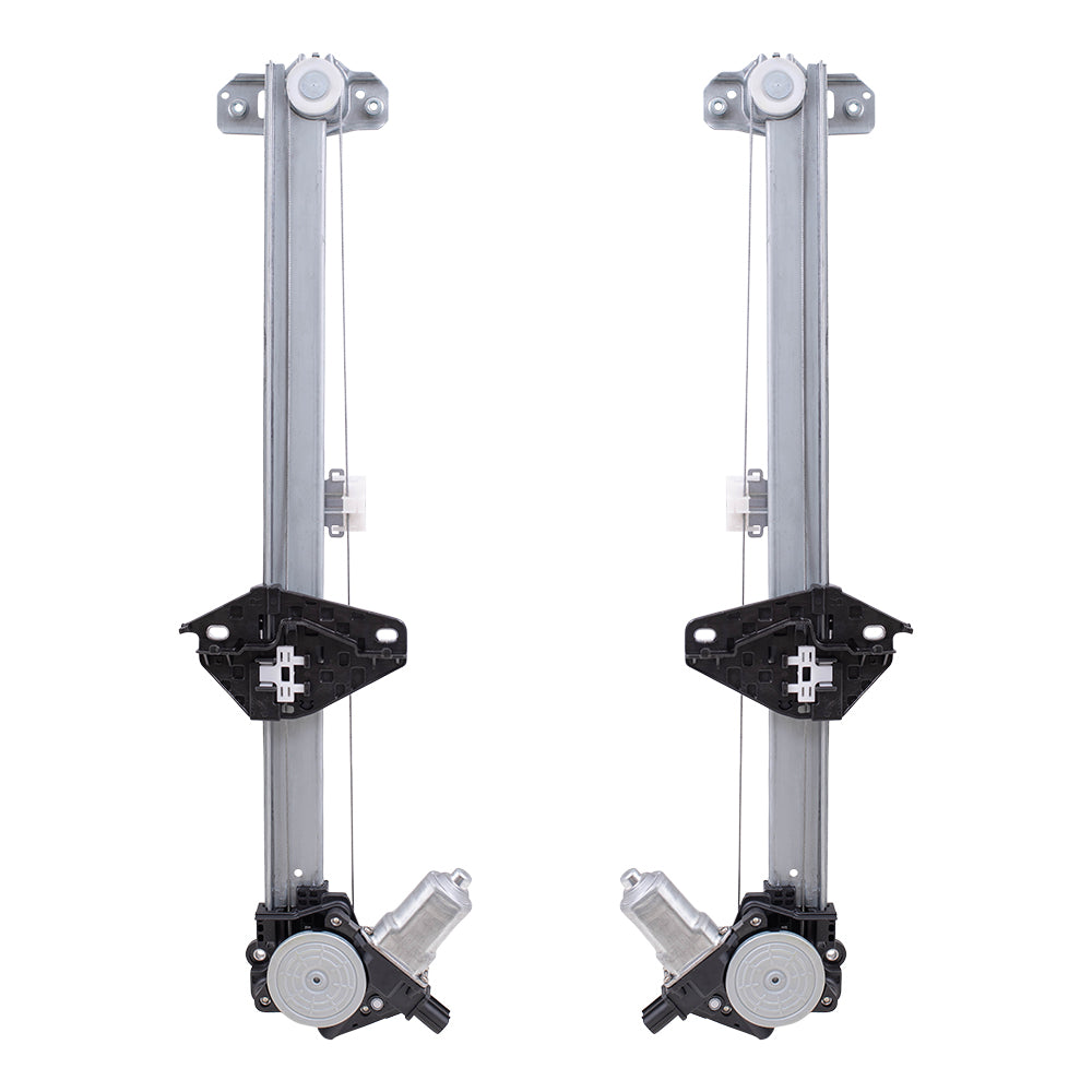 Brock Replacement Driver and Passenger Front Power Window Lift Regulators & Motors Assemblies Compatible with 07-11 SUV 72250-SWA-A01 72210-SWA-A01