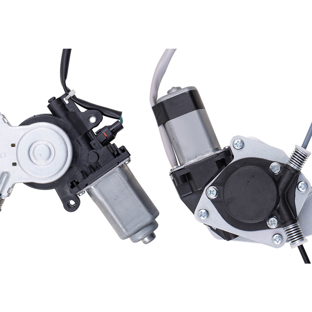 Brock Replacement Driver and Passenger Side Front and Rear Power Window Regulators with Motor 4 Piece Set Compatible with 1998-2002 Honda Passport & 1998-2004 Honda Rodeo