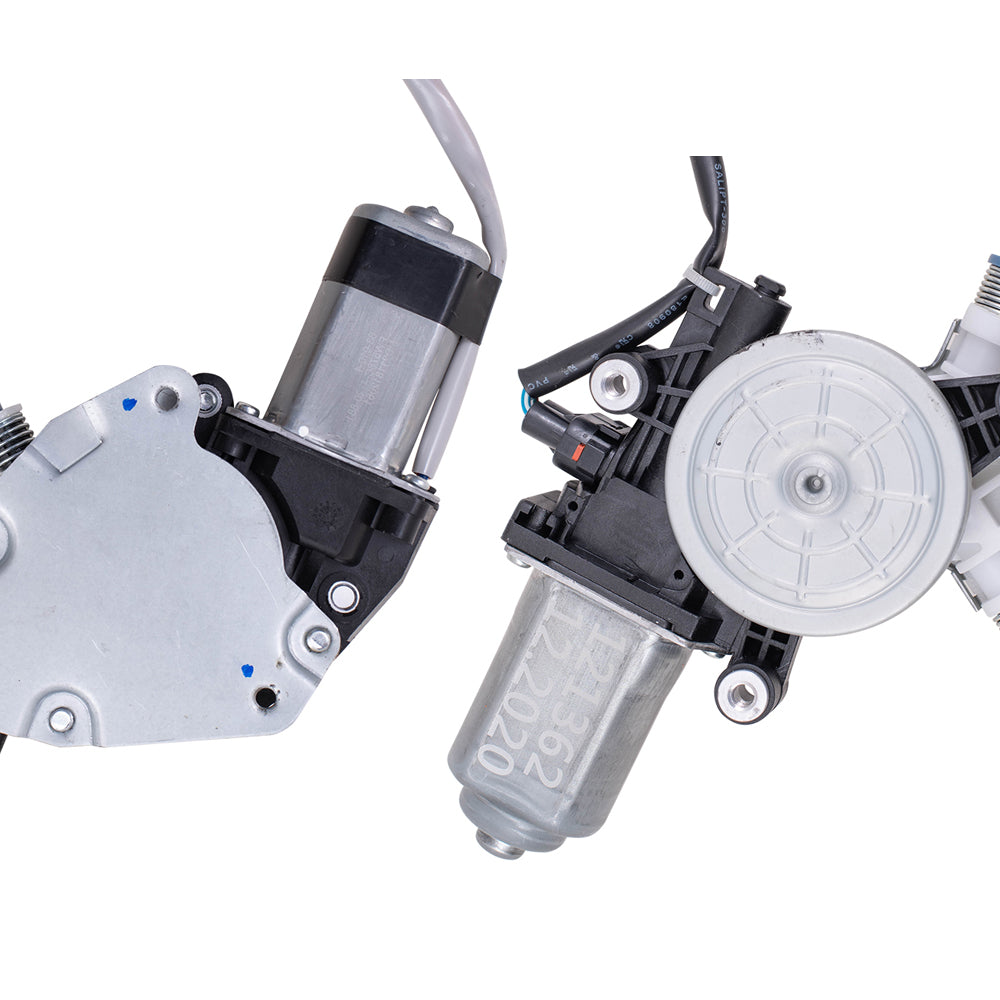 Brock Replacement Driver and Passenger Side Front and Rear Power Window Regulators with Motor 4 Piece Set Compatible with 1998-2002 Honda Passport & 1998-2004 Honda Rodeo