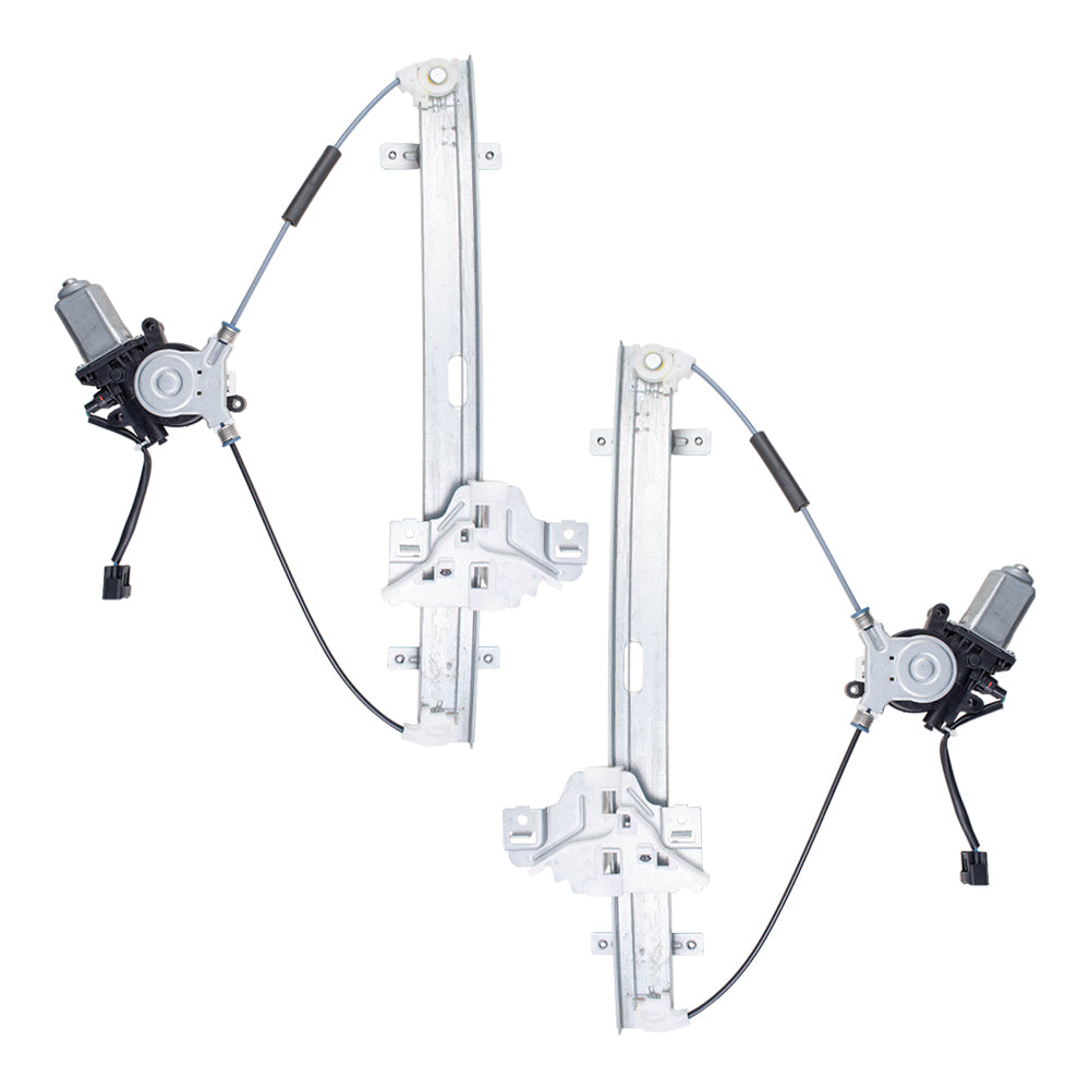 Brock Replacement Driver and Passenger Front Power Window Lift Regulators & Motors Assemblies Compatible with 98-02 Pickup 8972544530 8972544520