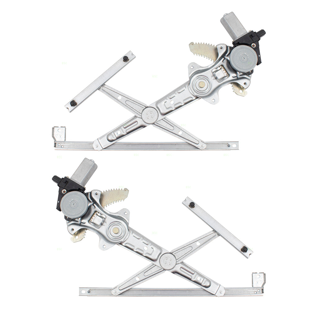 Brock Replacement Pair Set Front Power Window Lift Regulators w/ Motors Assemblies Compatible with 12-15 Civic Coupe 72251TS8A21 72211TS8A21