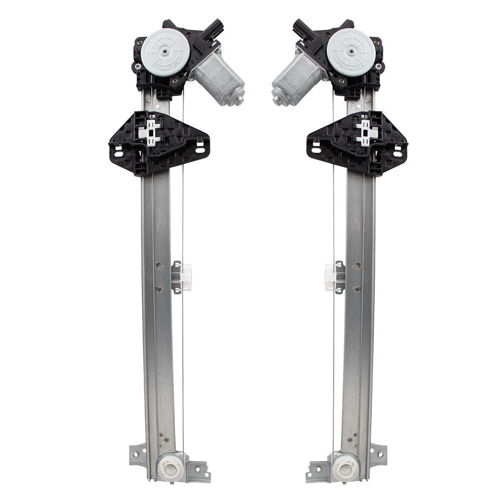 Brock Replacement Pair Power Window Regulators with Motors Compatible with 2007-2012 RDX Front Driver and Passenger Set 72250STKA02 72210STKA02