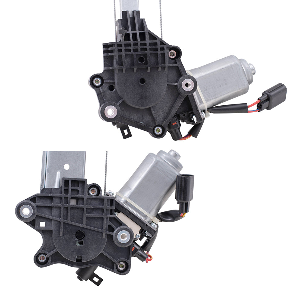 Brock Replacement Driver and Passenger Front and Rear Power Window Regulators w/ Motor Compatible with 17-20 Civic Hatchback