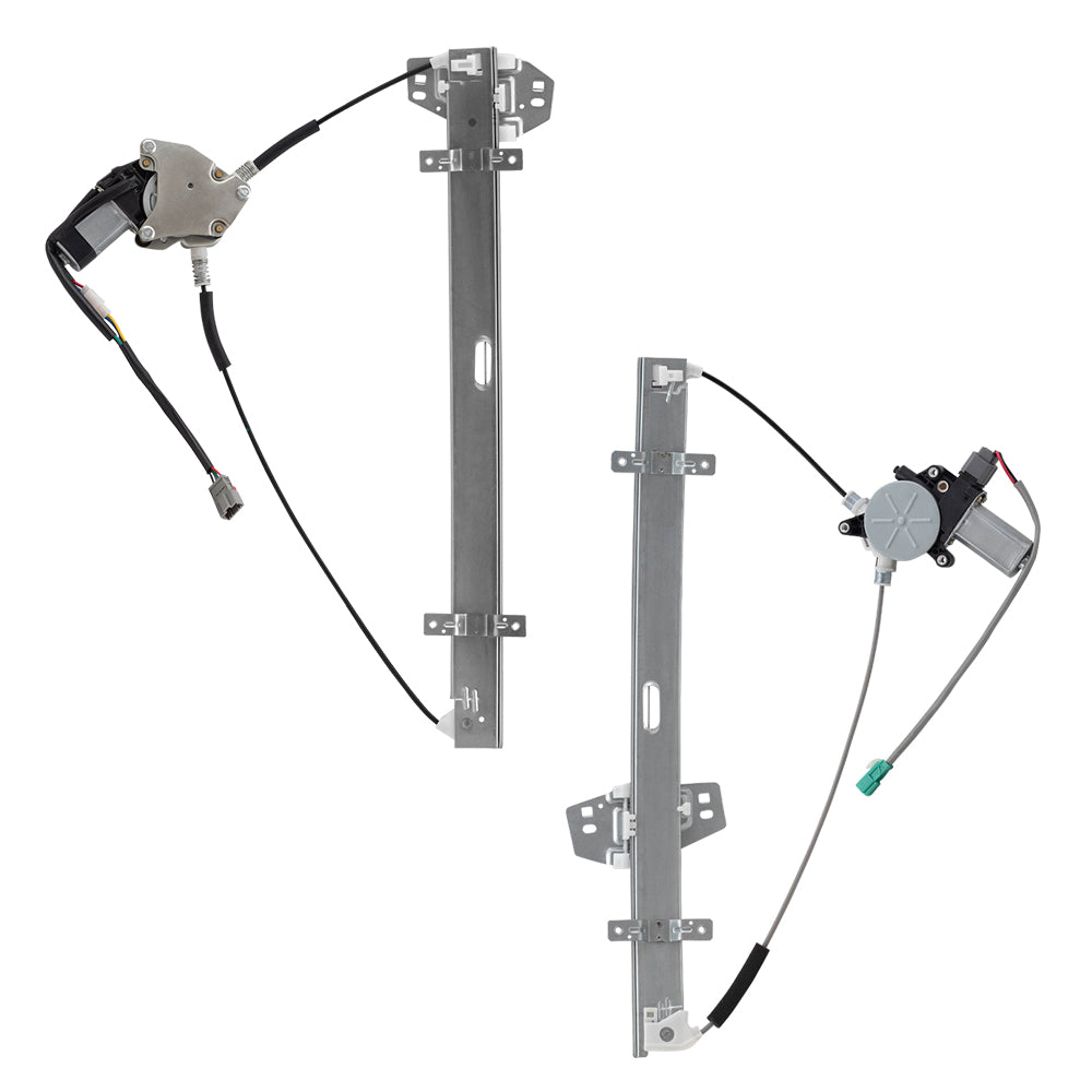 Brock Replacement Driver and Passenger Front Power Window Lift Regulators & Motors Assemblies Compatible with 99-02 Odyssey Van 72250S0XA04 72210S0XA04