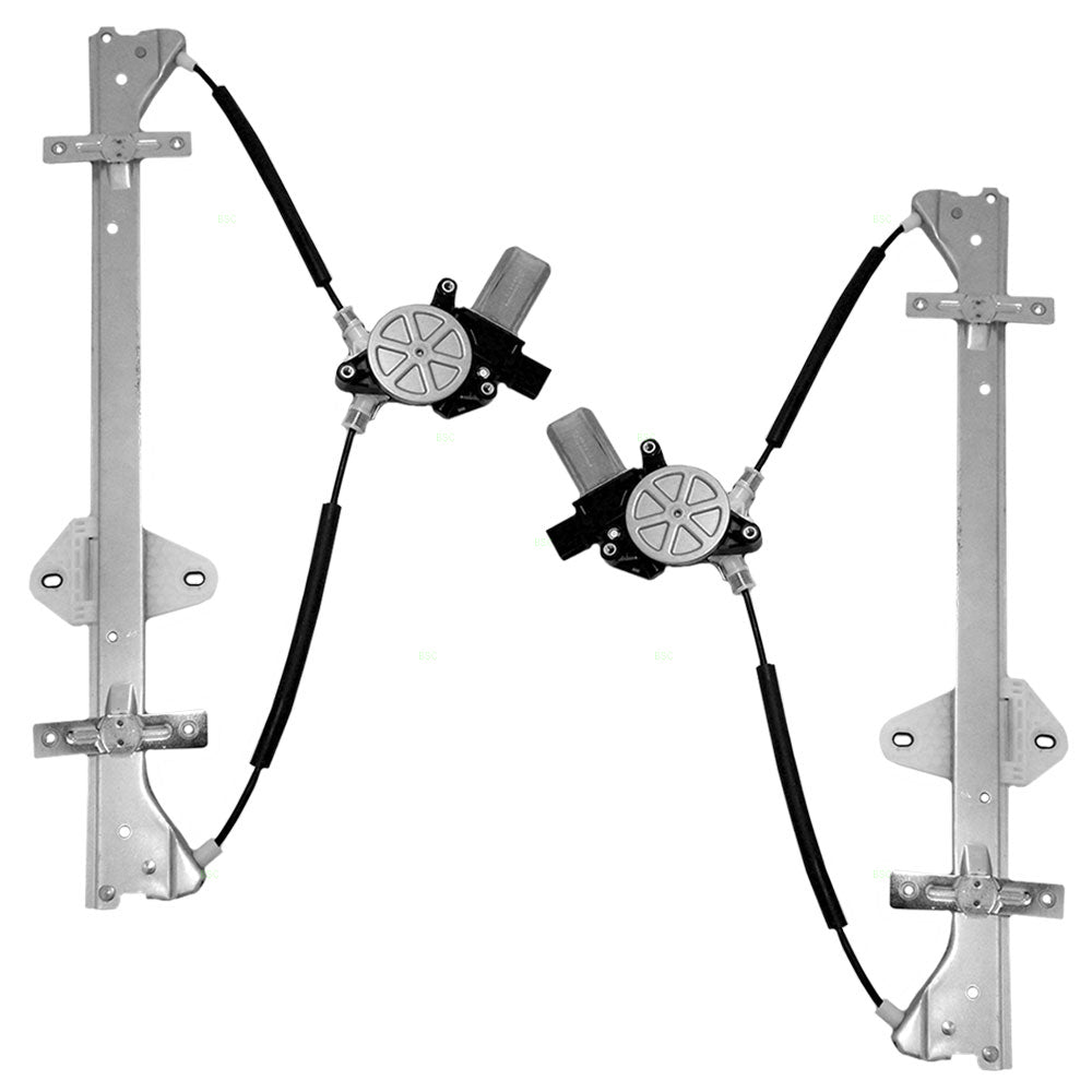 Brock Replacement Driver and Passenger Front Power Window Lift Regulators & Motors Assemblies Compatible with 05-10 Van 72250SHJA02 72210SHJA02