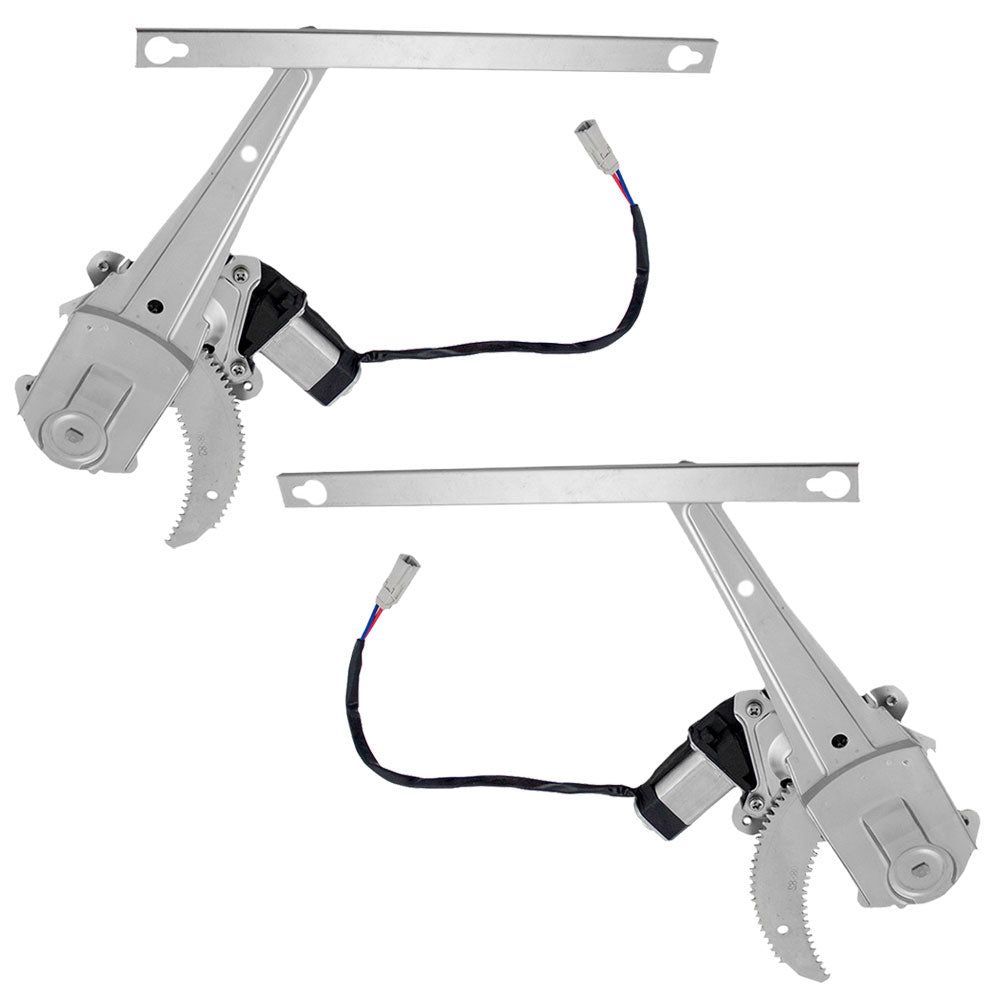 Brock Replacement Driver and Passenger Rear Power Window Lift Regulators & Motors Assemblies Compatible with 98-02 Accord 72755S84A01 72715S84A01