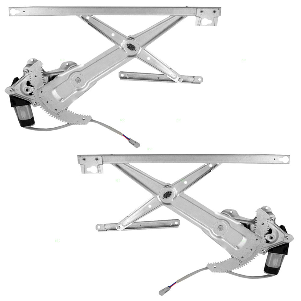 Brock Replacement Driver and Passenger Front Power Window Lift Regulators & Motors Assemblies Compatible with 92-95 Civic 72251SR4J01 72211SR4J01