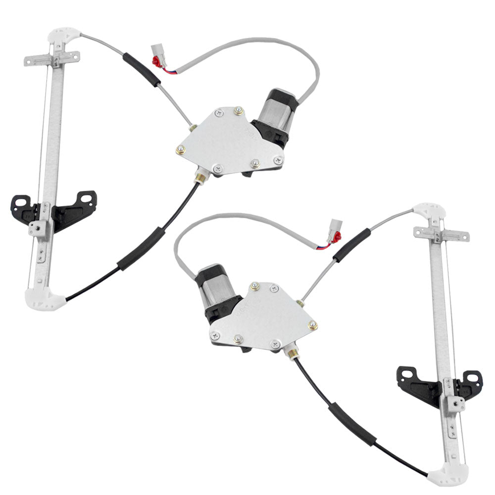 Brock Replacement Driver and Passenger Rear Power Window Lift Regulators & Motors Assemblies Compatible with 01-05 USA 72750S5DA05 72710S5DA05