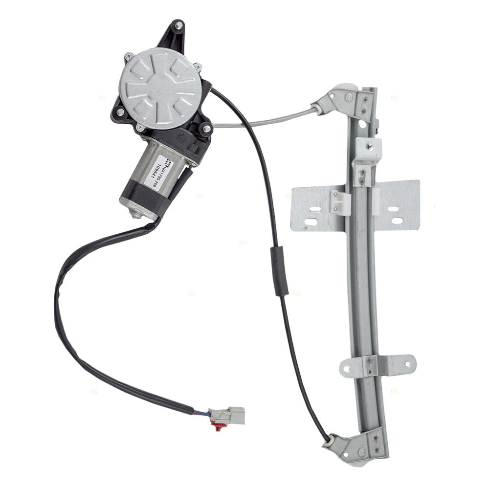 Brock Replacement Drivers Rear Power Window Lift Regulator with Motor Assembly Compatible with 92-95 Civic Sedan 72710-SR4-J01