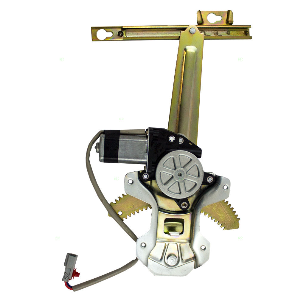 Brock Replacement Passengers Rear Power Window Lift Regulator with Motor Assembly Compatible with 97-01 SUV 72711-S10-J01