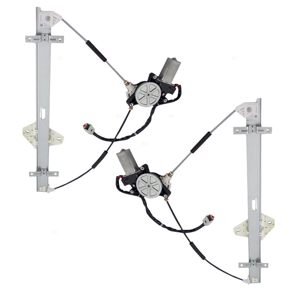 Brock Replacement Pair Set Front Power Window Lift Regulators & Motors Assemblies Compatible with 02-06 CR-V 72250S9AA03 72210S9AA03