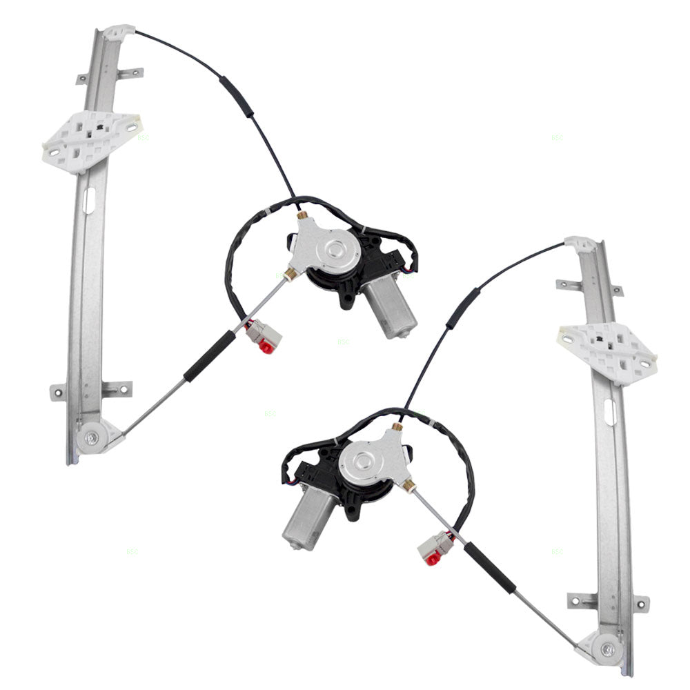 Brock Replacement Pair Set Front Power Window Lift Regulators & Motors Assemblies Compatible with 02-06 CR-V 72250S9AA03 72210S9AA03