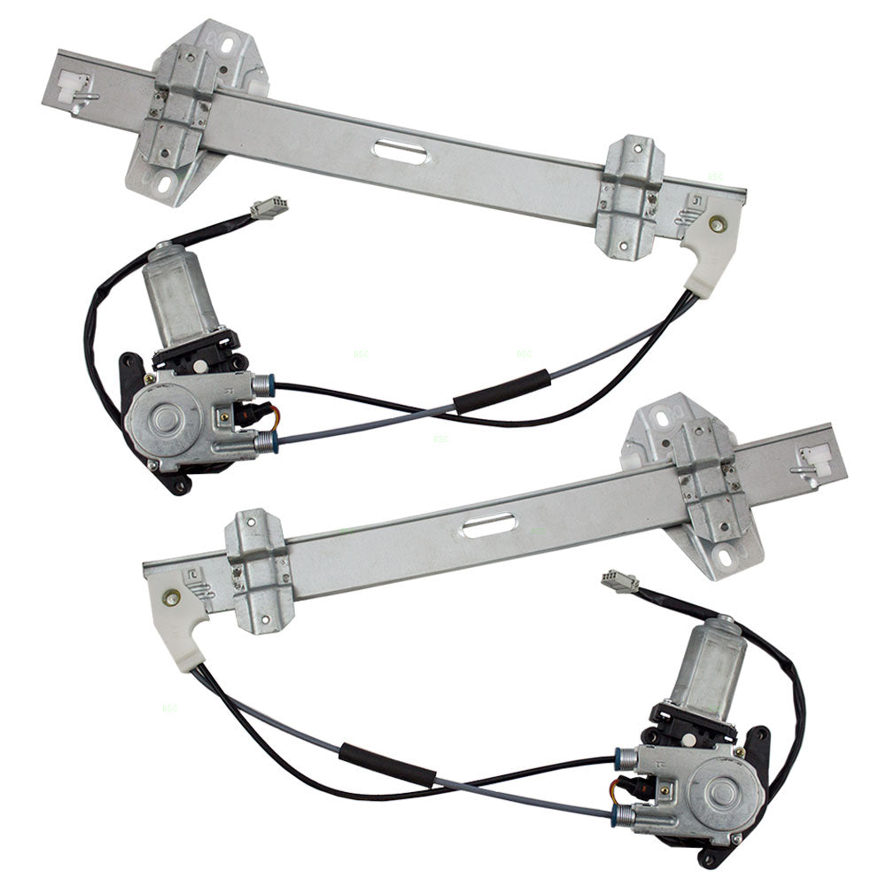 Brock Replacement Driver and Passenger Front Power Window Lift Regulators & Motors Assemblies Compatible with 97-99 CL 2.3L 3.0L 72250-SY8-A03 72210-SY8-A03