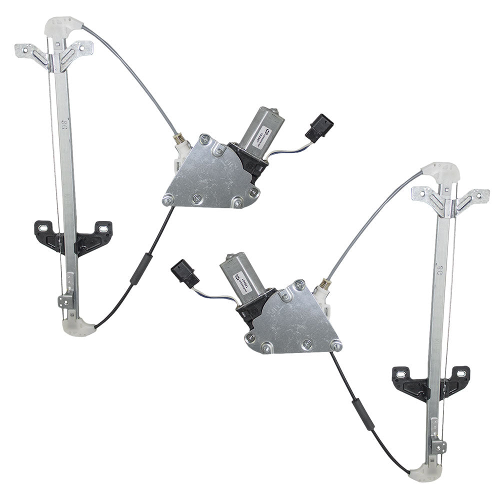 Brock Replacement Driver and Passenger Rear Power Window Lift Regulators & Motors Assemblies Compatible with 03-07 Accord 72750SDAA01 72710SDAA01
