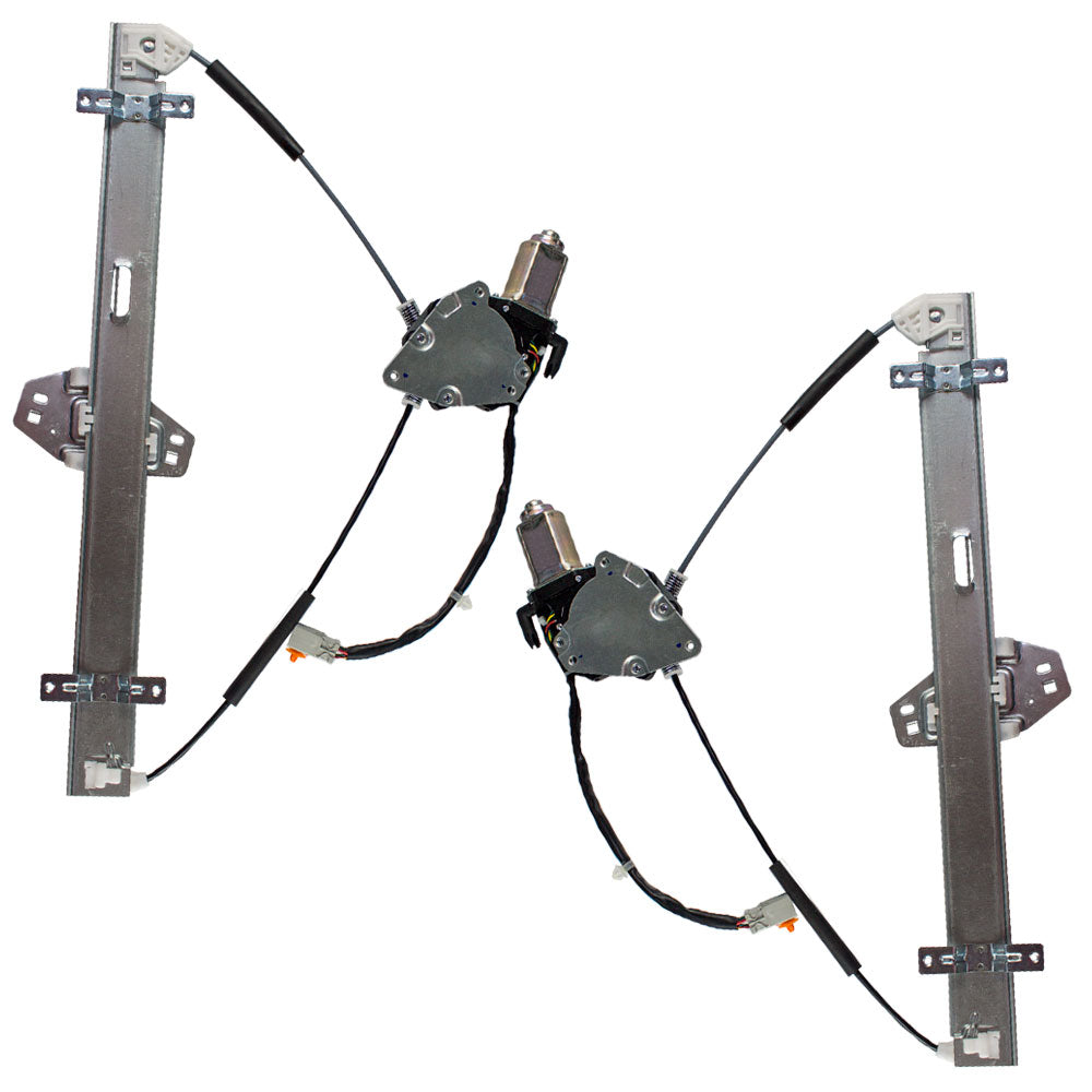 Brock Replacement Driver and Passenger Front Power Window Lift Regulators & Motors Assemblies Compatible with 03-08 SUV 72250S9VA02(01) 72210S9VA02(01)