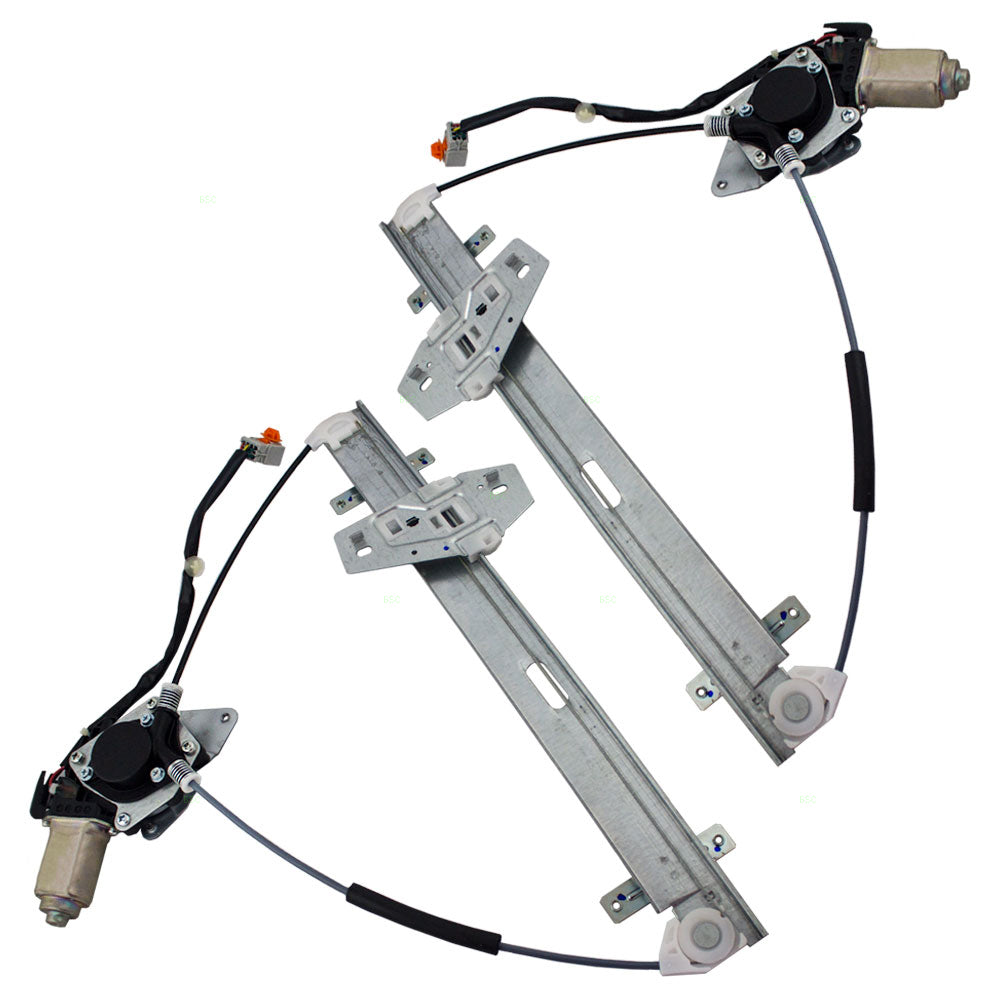 Brock Replacement Driver and Passenger Front Power Window Lift Regulators & Motors Assemblies Compatible with 03-11 Element 72250SCVA01 72210SCVA01