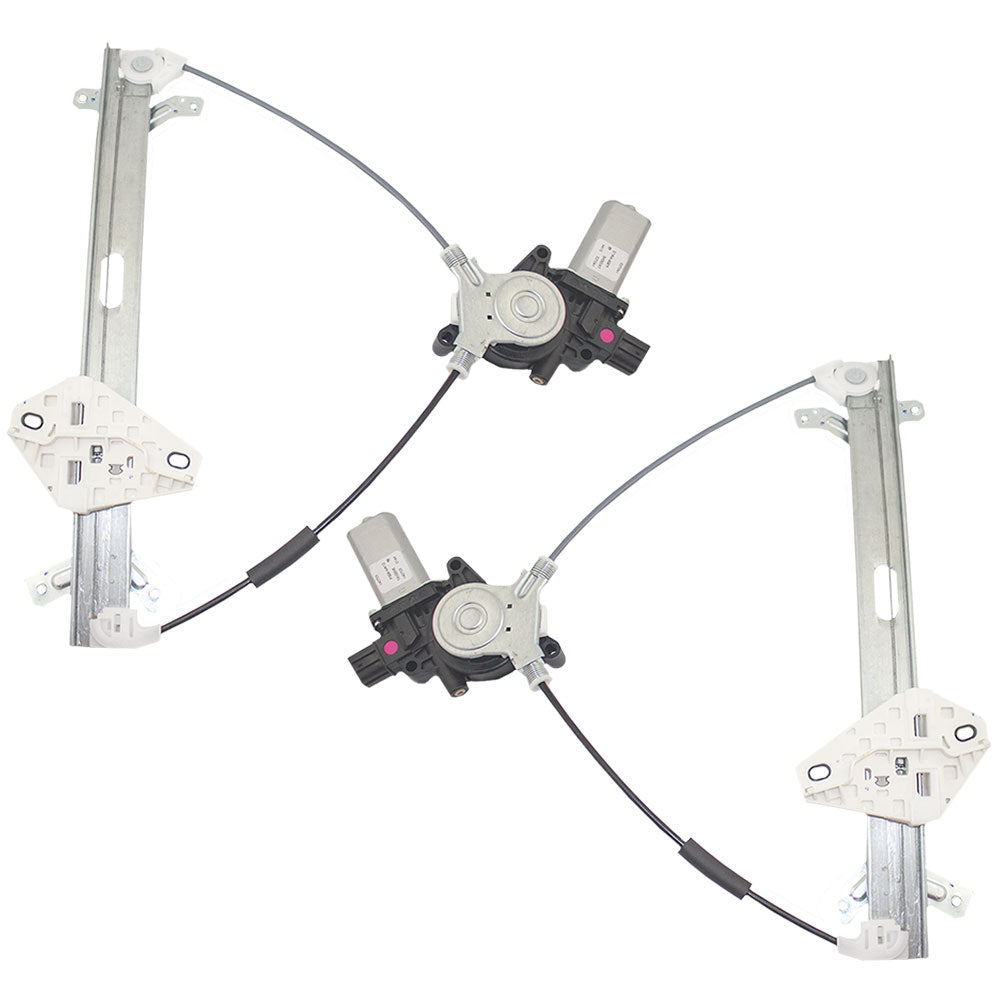 Brock Replacement Driver and Passenger Front Power Window Lift Regulators & Motors Assemblies Compatible with 03-07 Accord 72250SDNA03 72210SDNA03