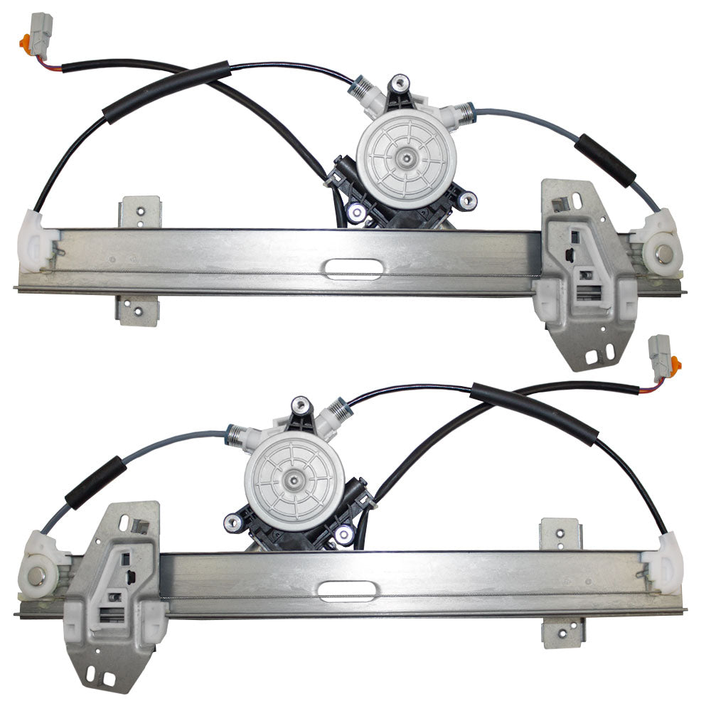 Brock Replacement Driver and Passenger Rear Power Window Lift Regulators with Motors Assemblies Compatible with 99-03 TL 72750-S0K-A03 72710-S0K-A03