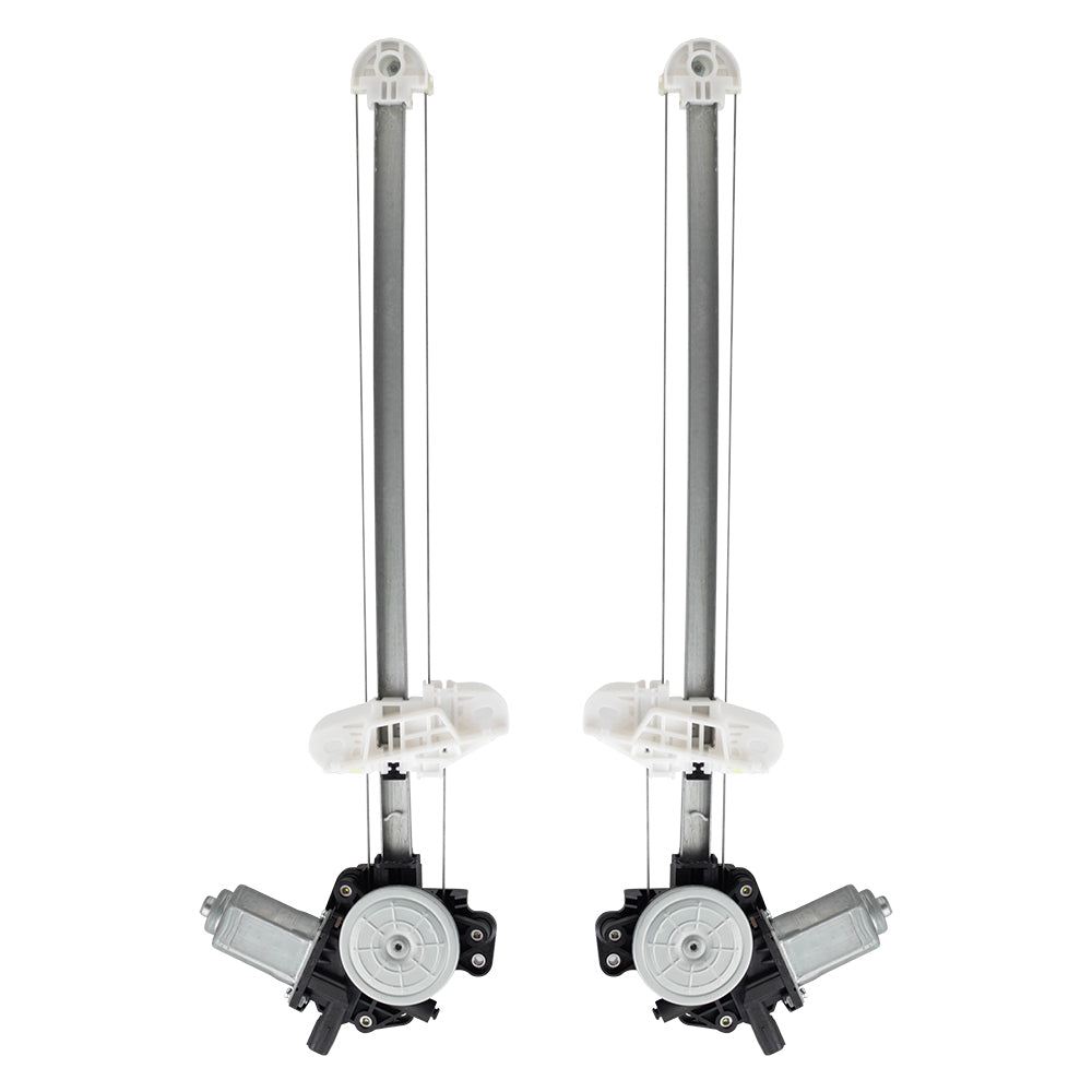 Brock Replacement Pair Rear Power Window Regulators wiith Motors Compatible with 13-18 RDX