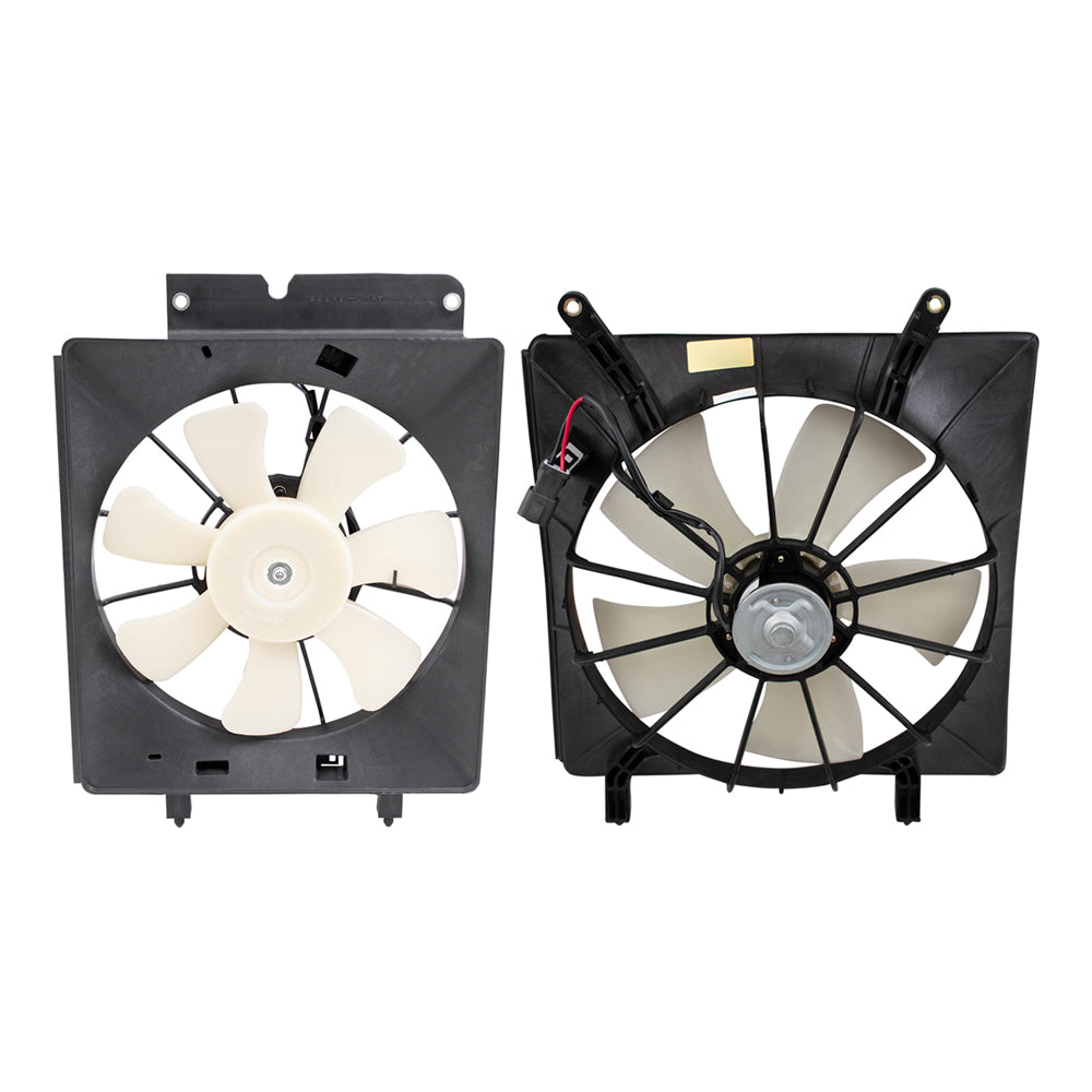 Brock Replacement Condenser Fan Assembly and Radiator Fan Assembly Set Compatible with 2002-2006 CR-V and 2003-2006 Element