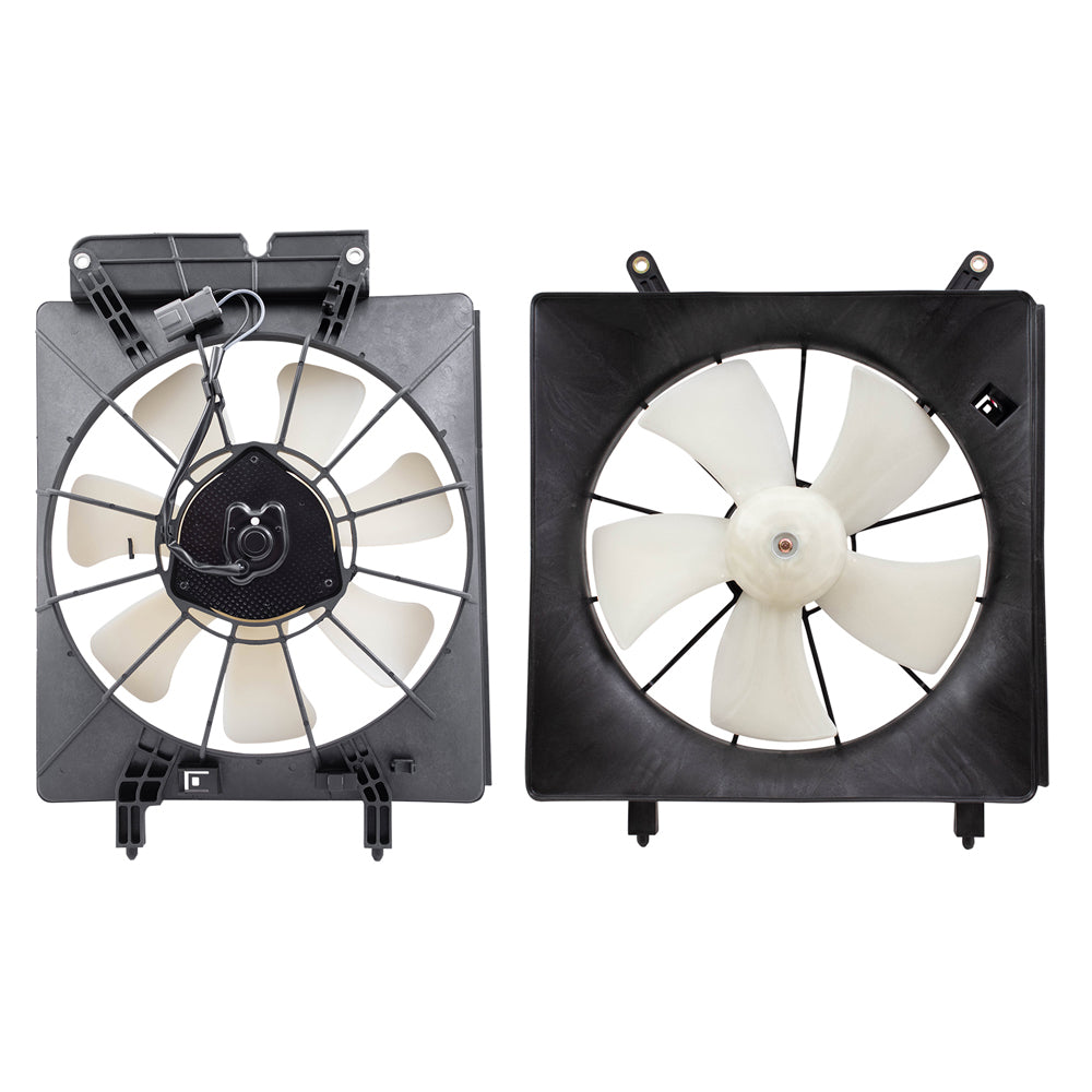 Brock Replacement Condenser Fan Assembly and Radiator Fan Assembly Set Compatible with 2002-2006 CR-V and 2003-2006 Element