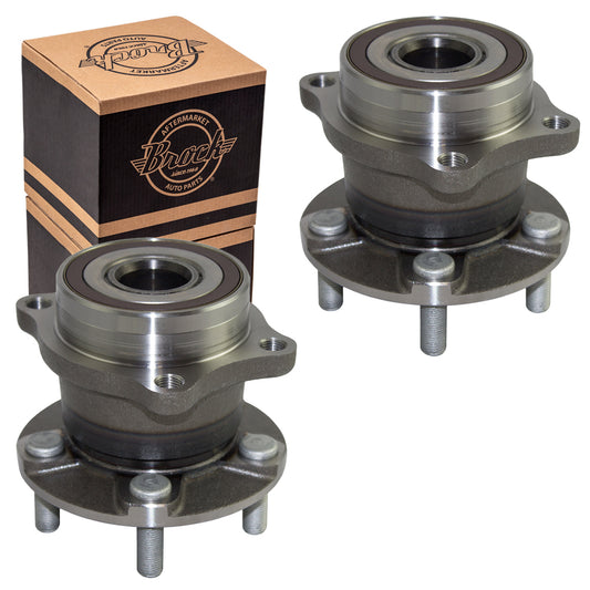 Brock Replacement Pair Set Rear Wheel Hub Bearings Compatible with FR-S BRZ Impreza Forester Legacy Outback SU003-00791
