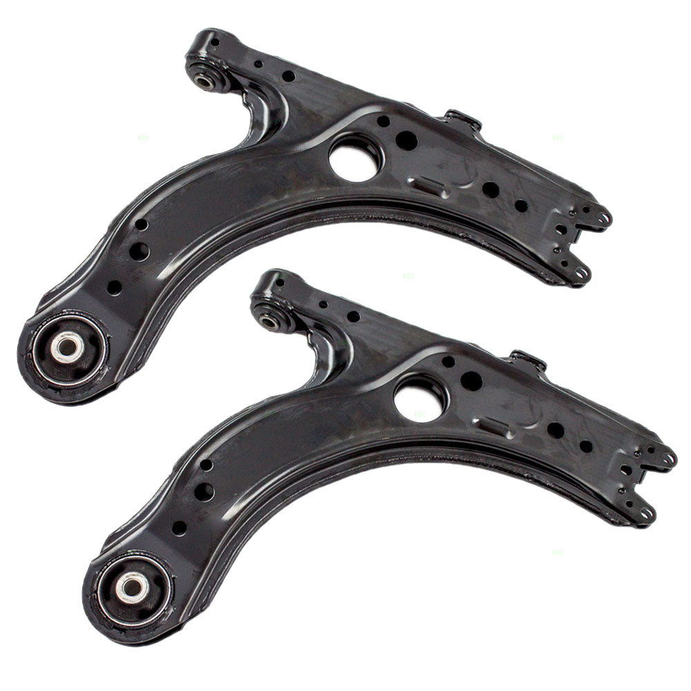 Brock Replacement Front Lower Control Arms with Bushings Compatible with 1998-2010 New Beetle 1999-2005 A4 1999-2010 Golf 1999-2010 GTI 1J0407151